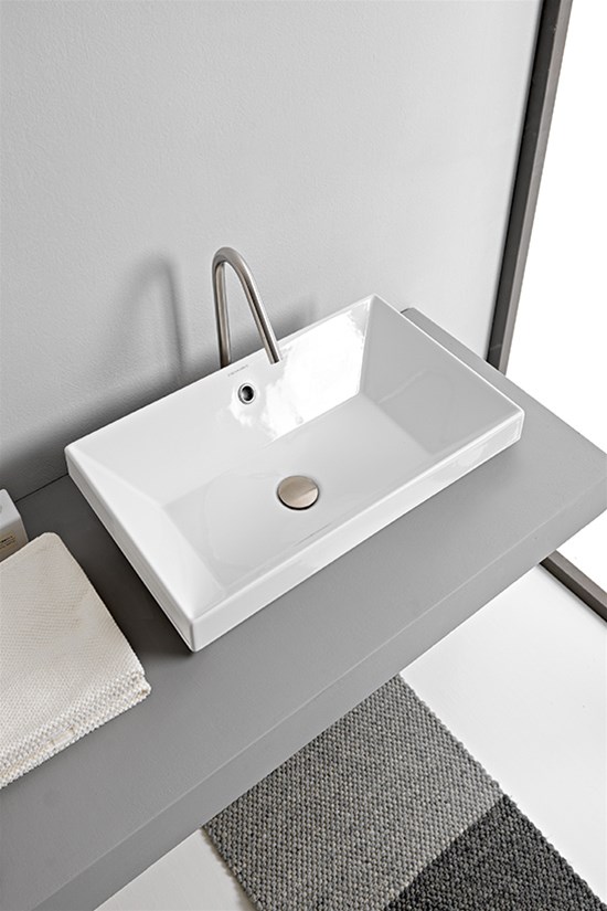 Lavabo Incasso Bagno Ceramica.Lavabo Incasso 80 Cm